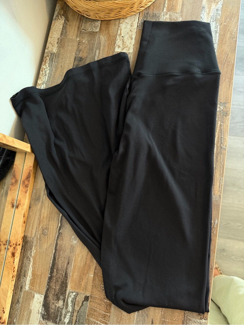 aerie Black Leggings - Solid Black flare